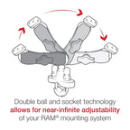 RAM Stuur U-Bout Montage voor Delorme Earthmate PN-60 + Meer - RAM Mounts RAM-B-149Z-DEL1U afbeelding 3
