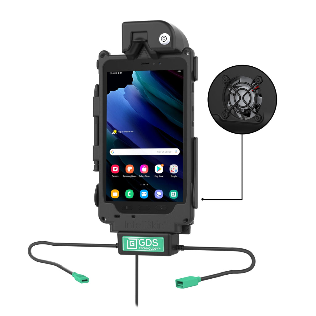 GDS® Cool-Dock™ + enkele USB-A voor Samsung Tab Active3 & 2 vergrendelen - RAM Mounts RAM-GDS-DOCKLF-SAM62CDU afbeelding 1