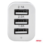 Telefoon oplader 3xUSB wit PCH-03 AMiO 01027 - AMiO 01027 - afbeelding 2
