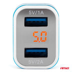Telefoonoplader 2xUSB + batterijcontrole TEST-04 AMiO 01028 - AMiO 01028 - afbeelding 2