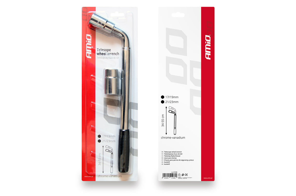 Telescoop sleutel TWW-17/19mm 21/23mm AMiO 01038 – AMiO 01038 – productafbeelding 2
