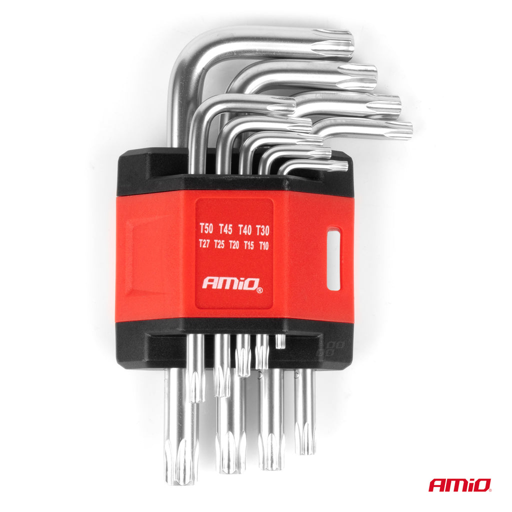 Torx sleutels CRV 9st AMiO 01040 - AMiO 01040 - afbeelding 2