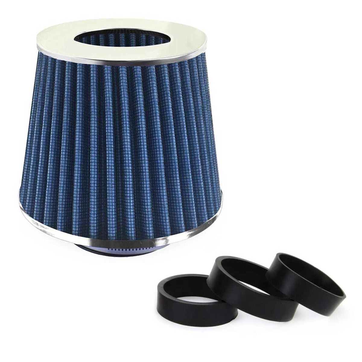 Auto Conische filter rood/chroom, universeel, 3 bevestigingsadapters AMiO 01282 - AMiO 01282 - afbeelding 6