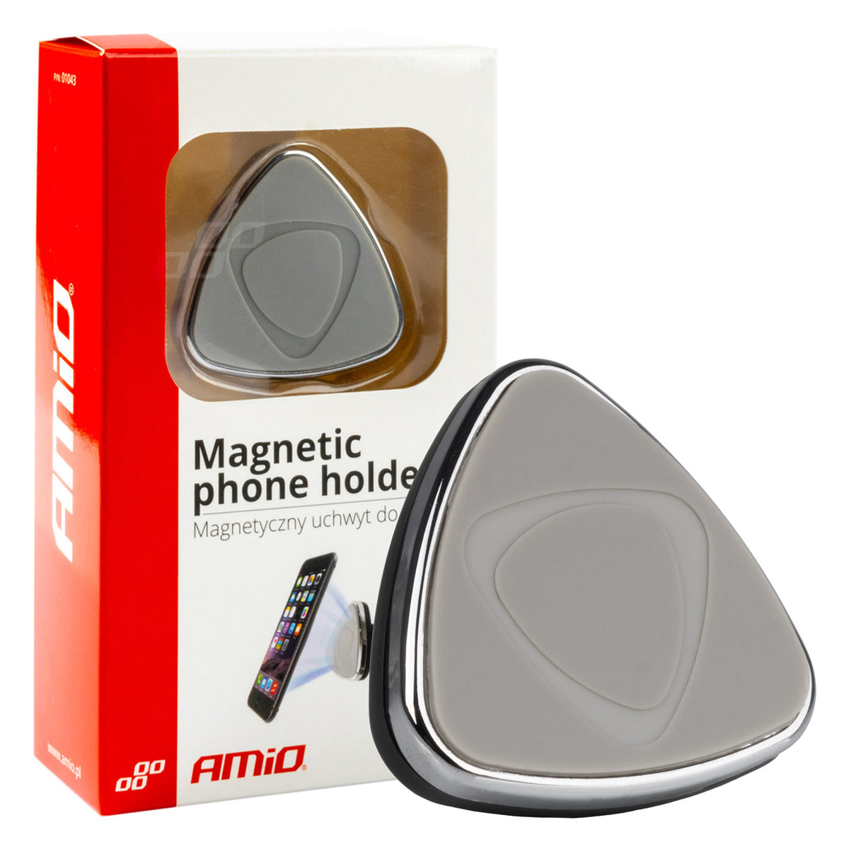 Magnetische telefoonhouder HOLD-01 AMiO 01043 - AMiO 01043 - afbeelding 1