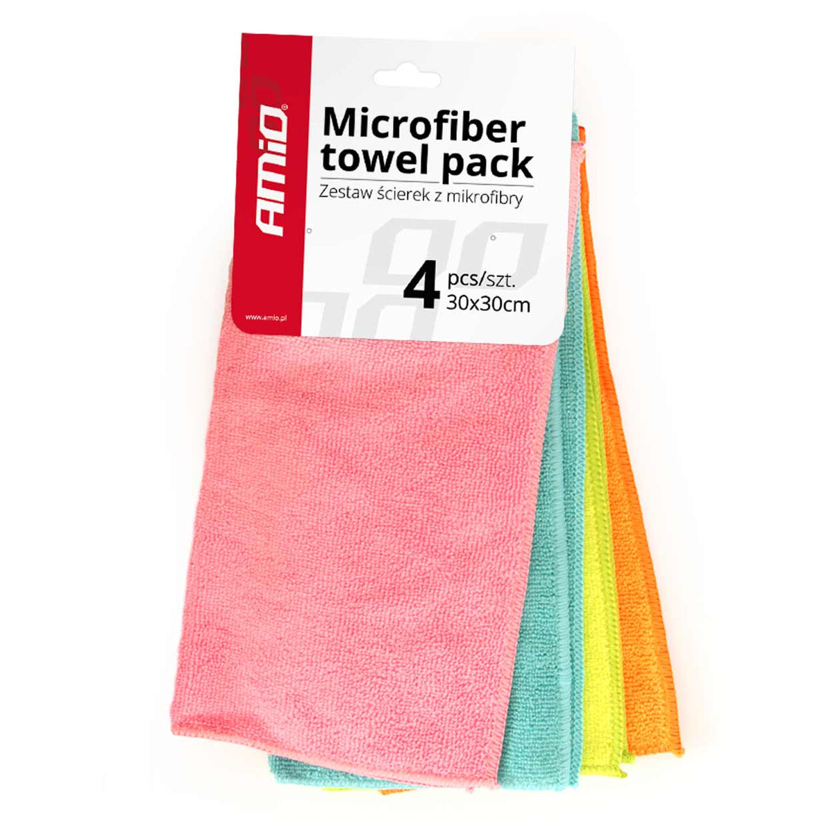 Microvezel handdoekenpakket 4 stuks. 30x30 cm Cwash-02 AMiO 01046 - AMiO 01046 - afbeelding 2