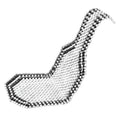 Zitmat, lang, zwart met beige afwerking AMiO 01124 - AMiO 01124 - afbeelding 1