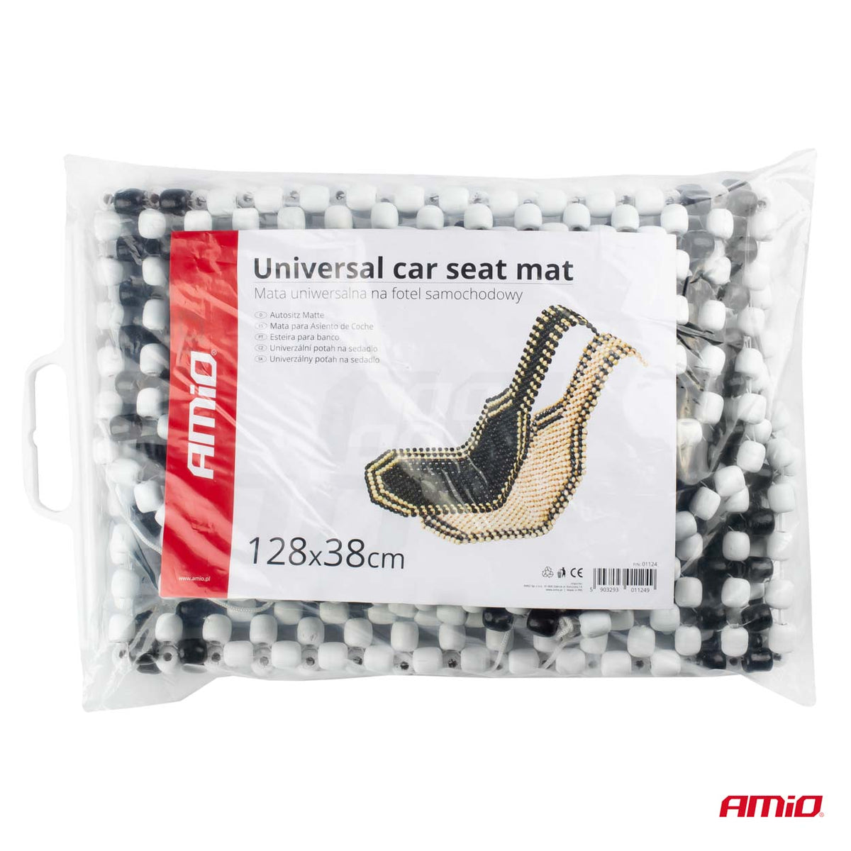 Zitmat, lang, zwart met beige afwerking AMiO 01124 - AMiO 01124 - afbeelding 9