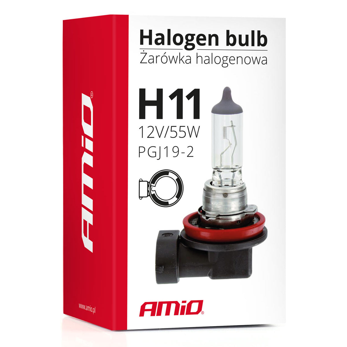 Halogeenlamp H11 12V 55W UV-filter (E8) AMiO 01159 - AMiO 01159 - afbeelding 5