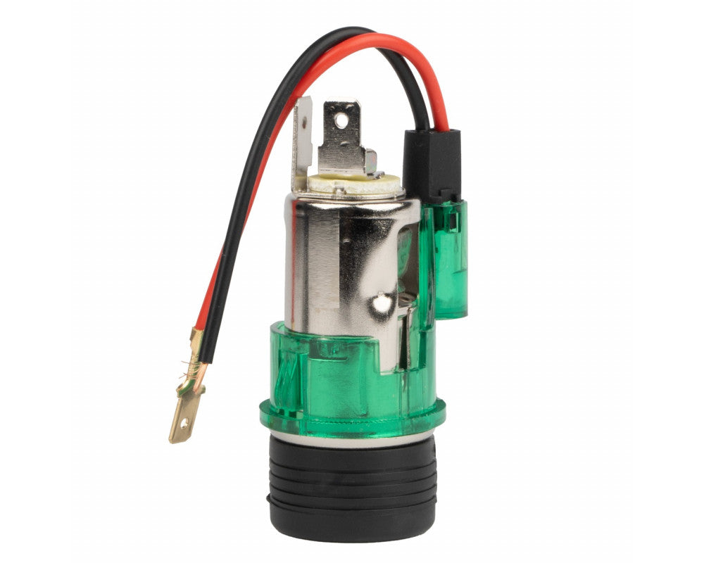 Sigaretten aansteker doos met plug en groen licht, 12V