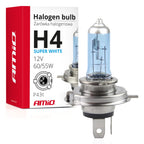 Halogeenlamp H4 12V 60/55W UV-filter (E8) Super Wit AMiO 01269 - AMiO 01269 - afbeelding 4