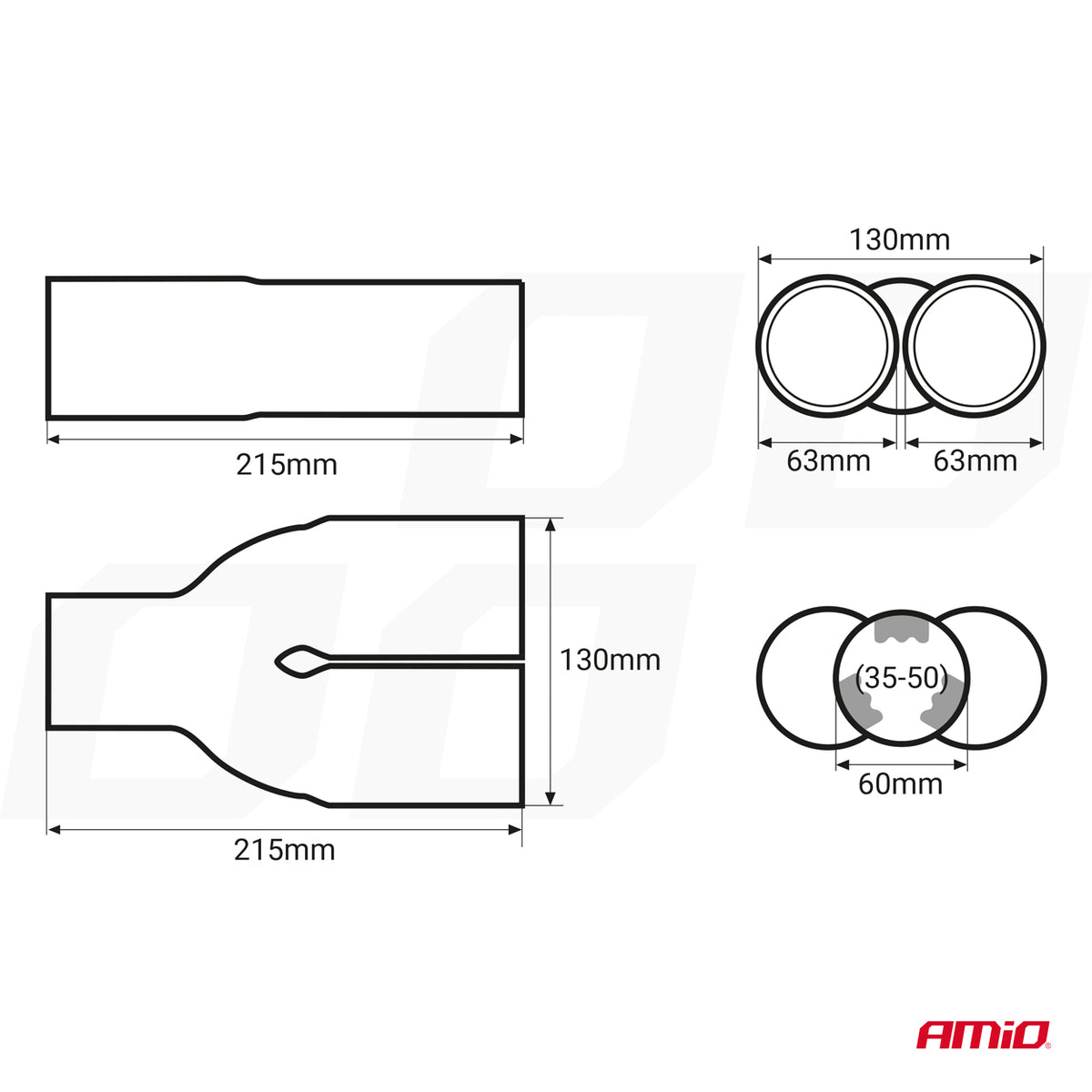 Uitlaat Pijp RVS MT 004 AMiO 01304 - AMiO 01304 - afbeelding 5