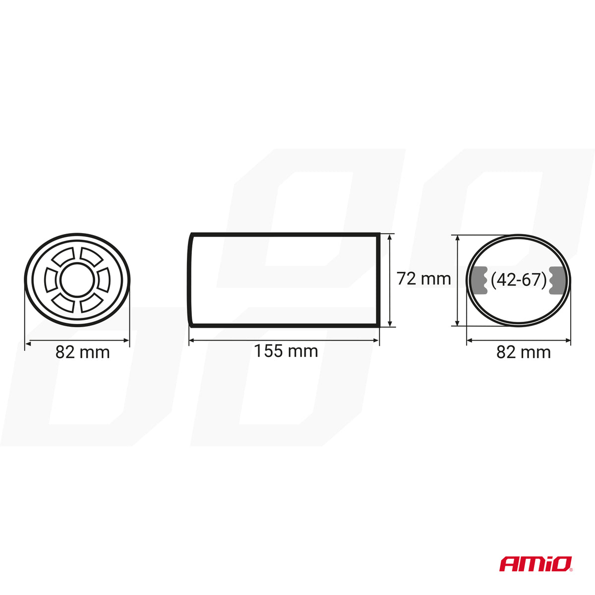 Uitlaat Pijp RVS MT 006 AMiO 01306 - AMiO 01306 - afbeelding 5