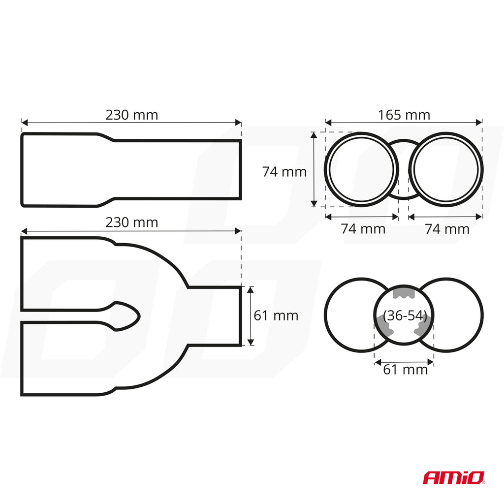 Uitlaat Pijp RVS MT 008 AMiO 01308 - AMiO 01308 - afbeelding 5