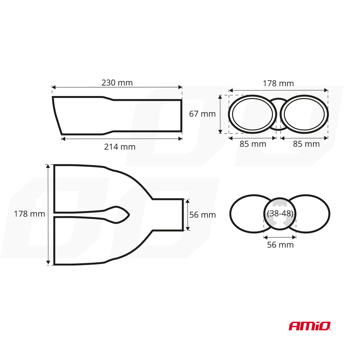 Uitlaat Pijp RVS MT 010 AMiO 01310 - AMiO 01310 - afbeelding 5