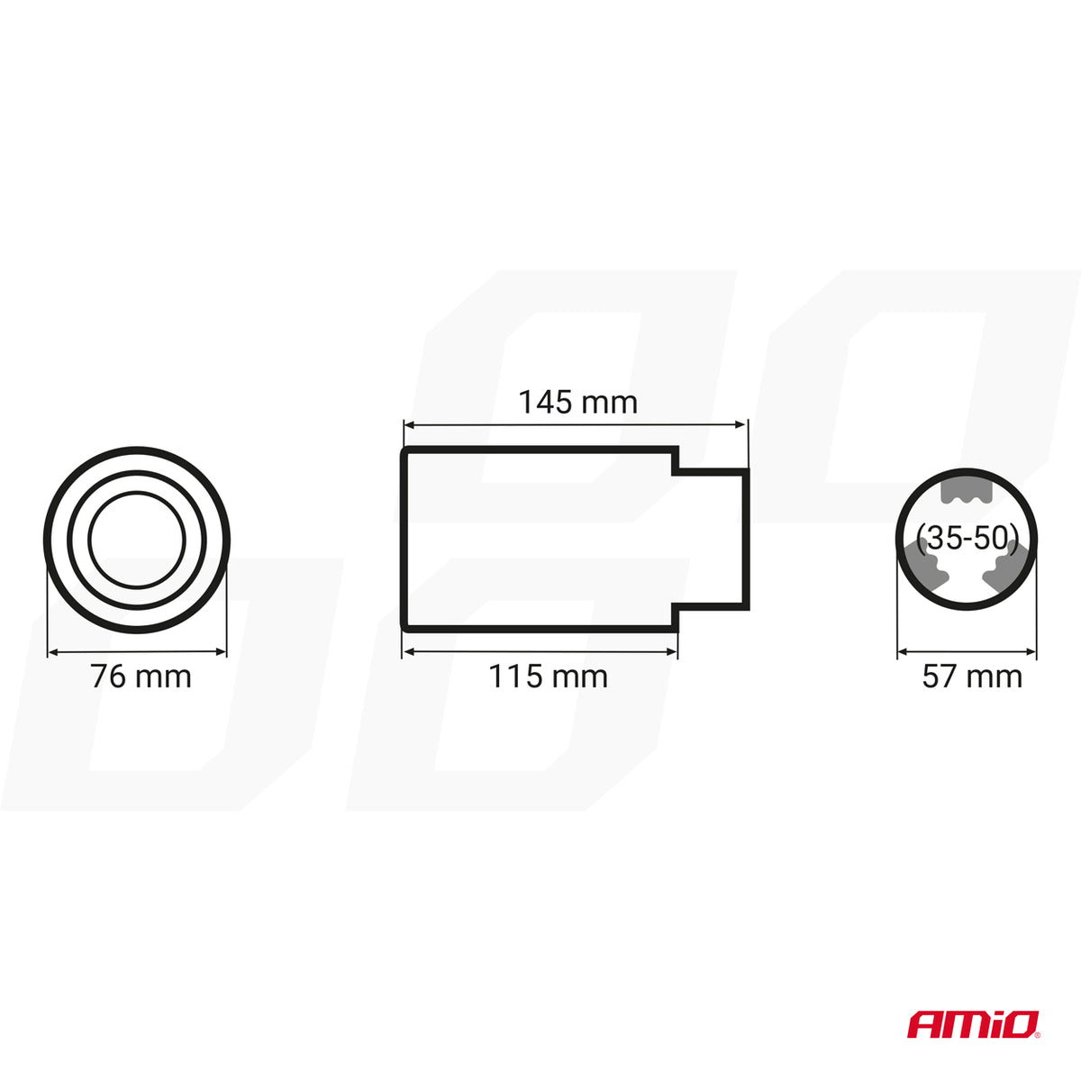 Uitlaat Pijp RVS MT 016C AMiO 01316 - AMiO 01316 - afbeelding 5