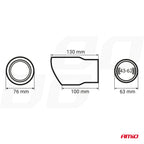 Uitlaat Pijp RVS MT 017B AMiO 01317 - AMiO 01317 - afbeelding 6