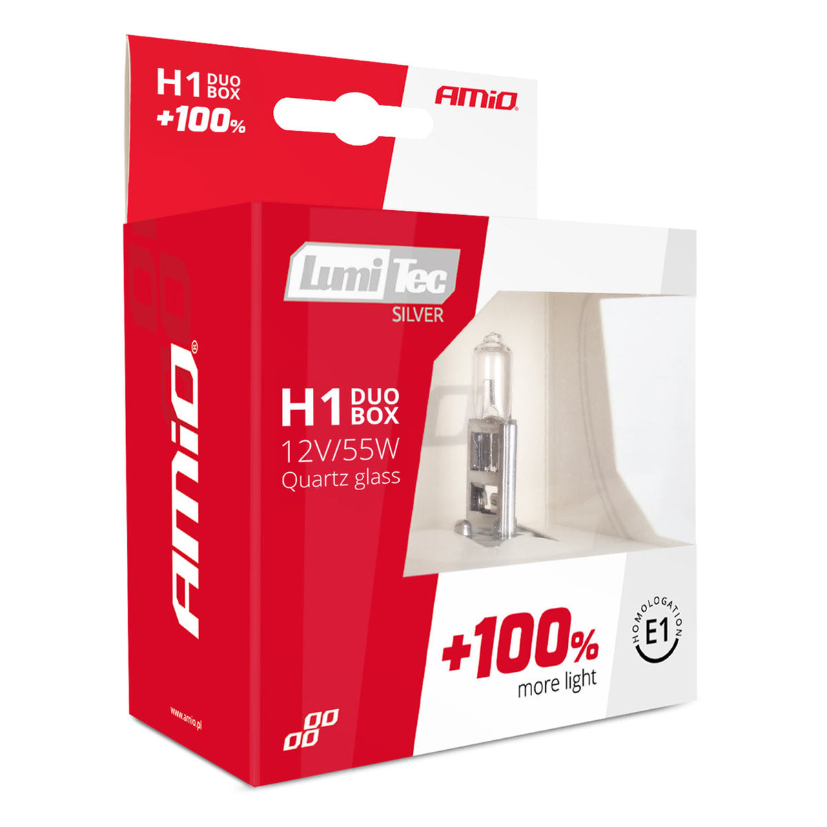 Halogeenlampen H1 12V 55W LumiTec ZILVER +100% DUO AMiO 01401 - AMiO 01401 - afbeelding 5