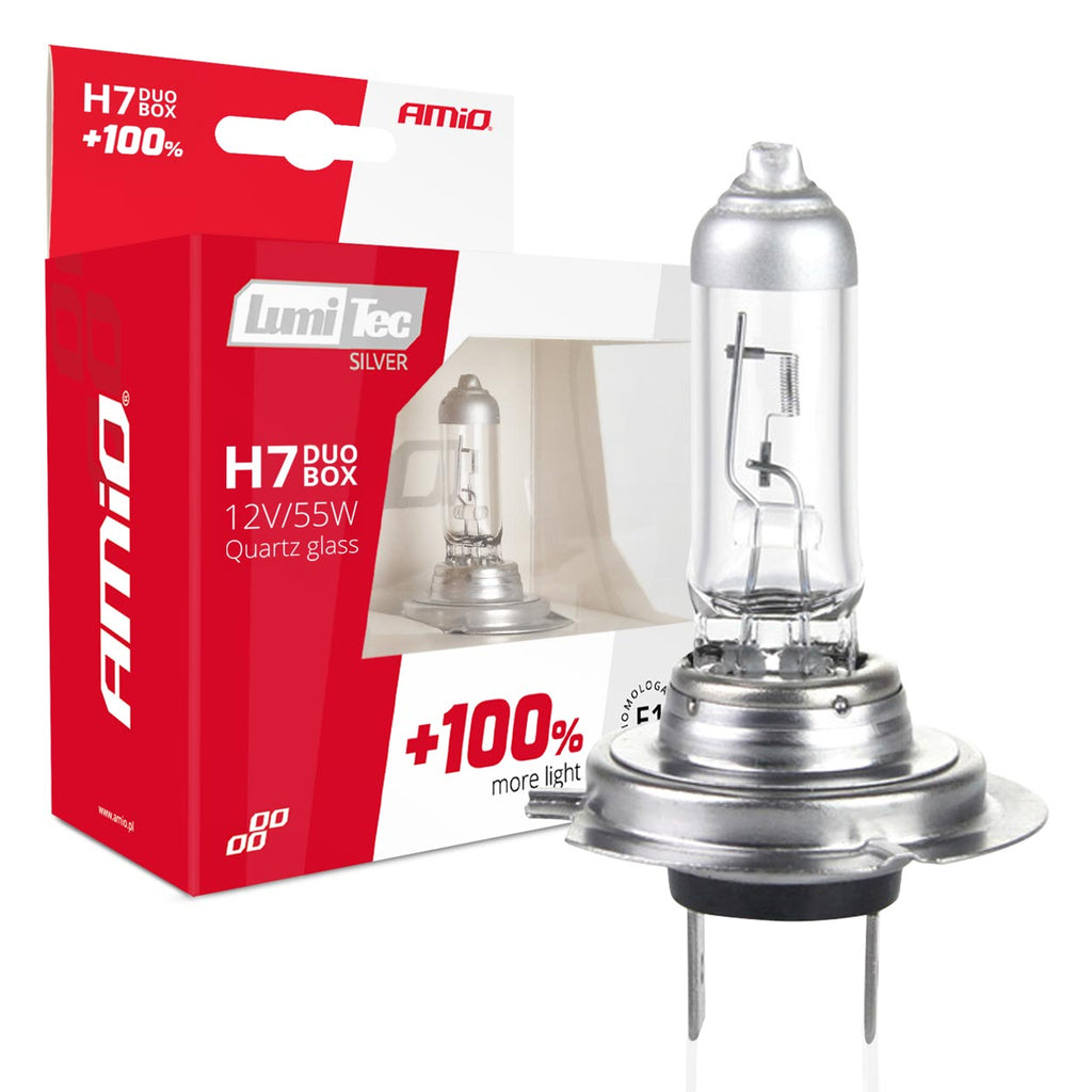 Halogeenlampen H7 12V 55W LumiTec ZILVER +100% DUO AMiO 01403 - AMiO 01403 - afbeelding 5