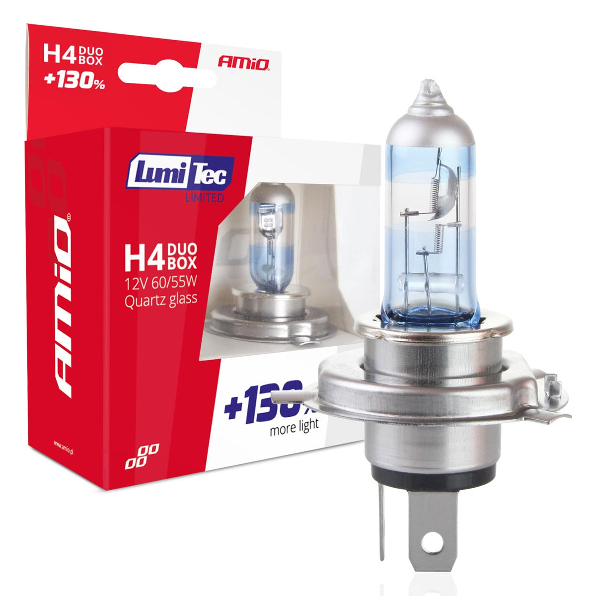 Halogeenlampen H4 12V 60/55W LumiTec LIMITED +130% DUO AMiO 01405 - AMiO 01405 - afbeelding 5