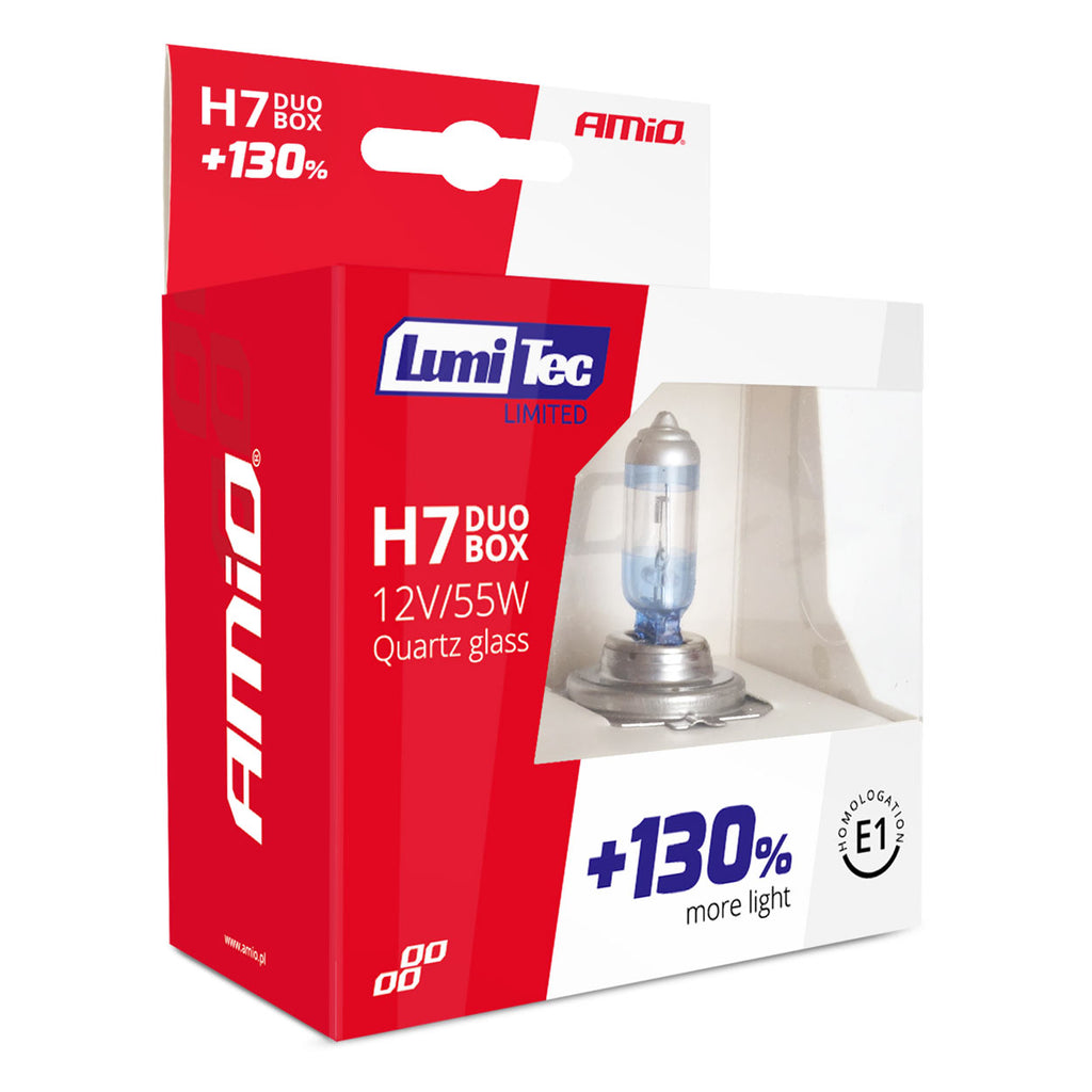 Halogeenlampen H7 12V 55W LumiTec LIMITED +130% DUO AMiO 01406 - AMiO 01406 - afbeelding 5