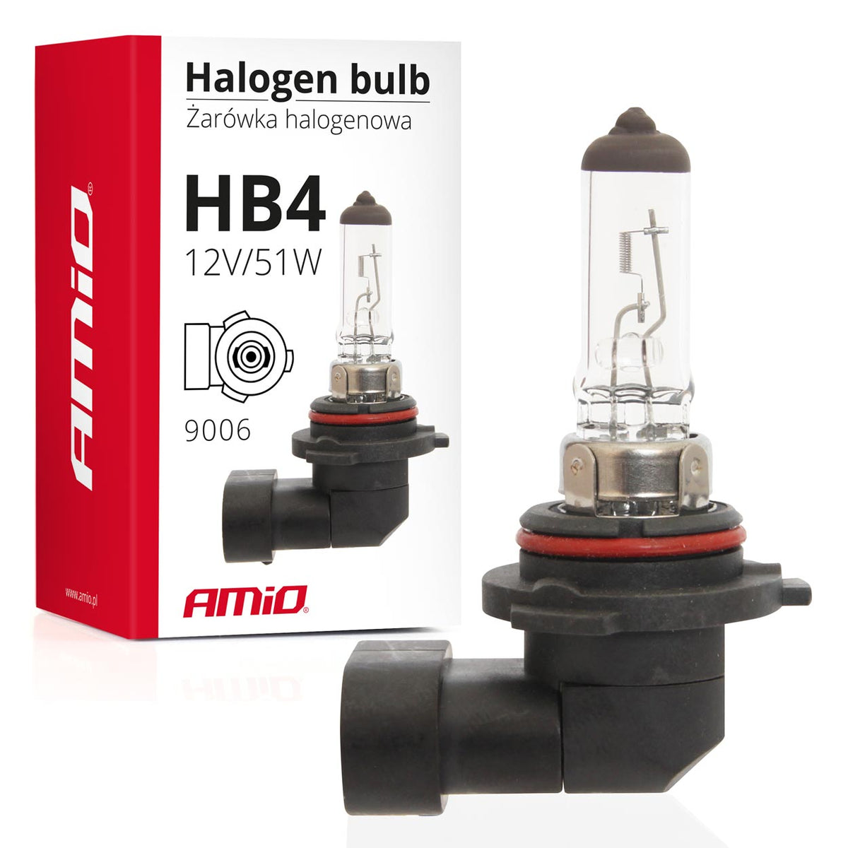 Halogeenlamp HB4 9006 12V 51W AMiO 01480 - AMiO 01480 - afbeelding 1
