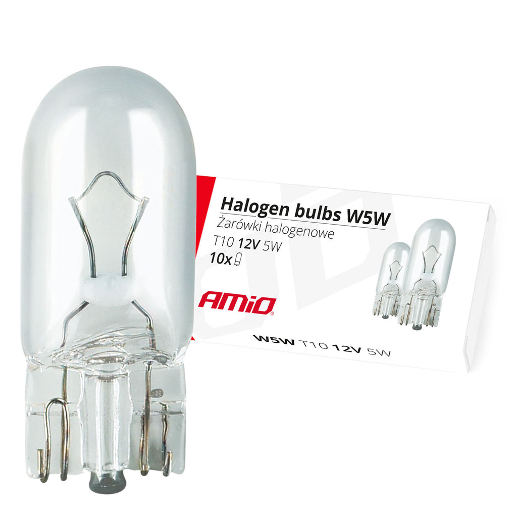 Halogeenlampen W5W T10 5W W2.1x9.5d 12V 10st AMiO 01483 - AMiO 01483 - afbeelding 2