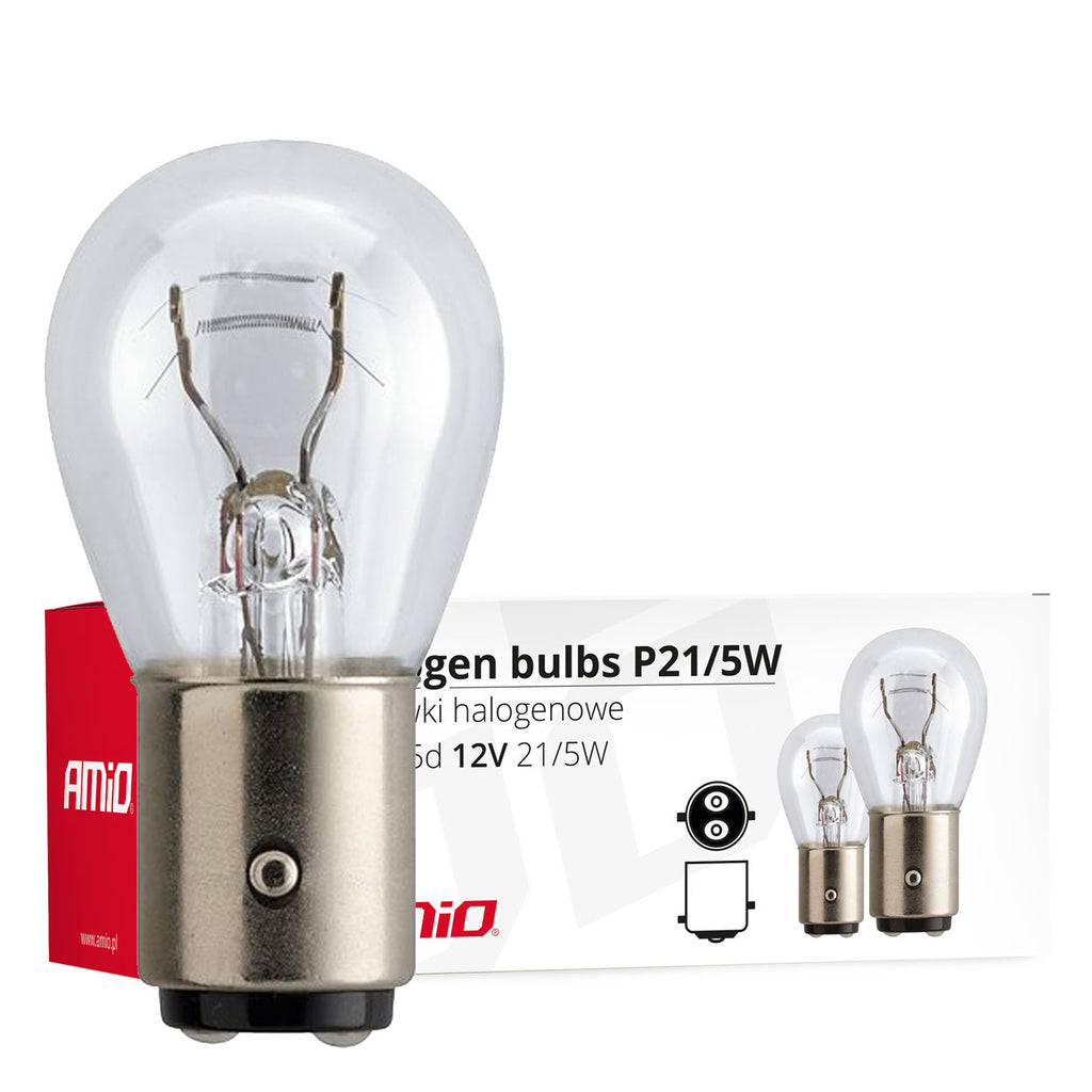 Halogeenlampen P21/5W BAY15D 12V 21W/5W 10st AMiO 01488 - AMiO 01488 - afbeelding 1