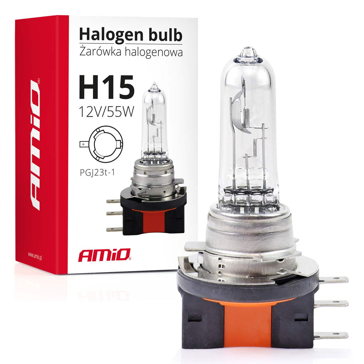 Halogeenlamp H15 12V/55W AMiO 01490 - AMiO 01490 - afbeelding 1