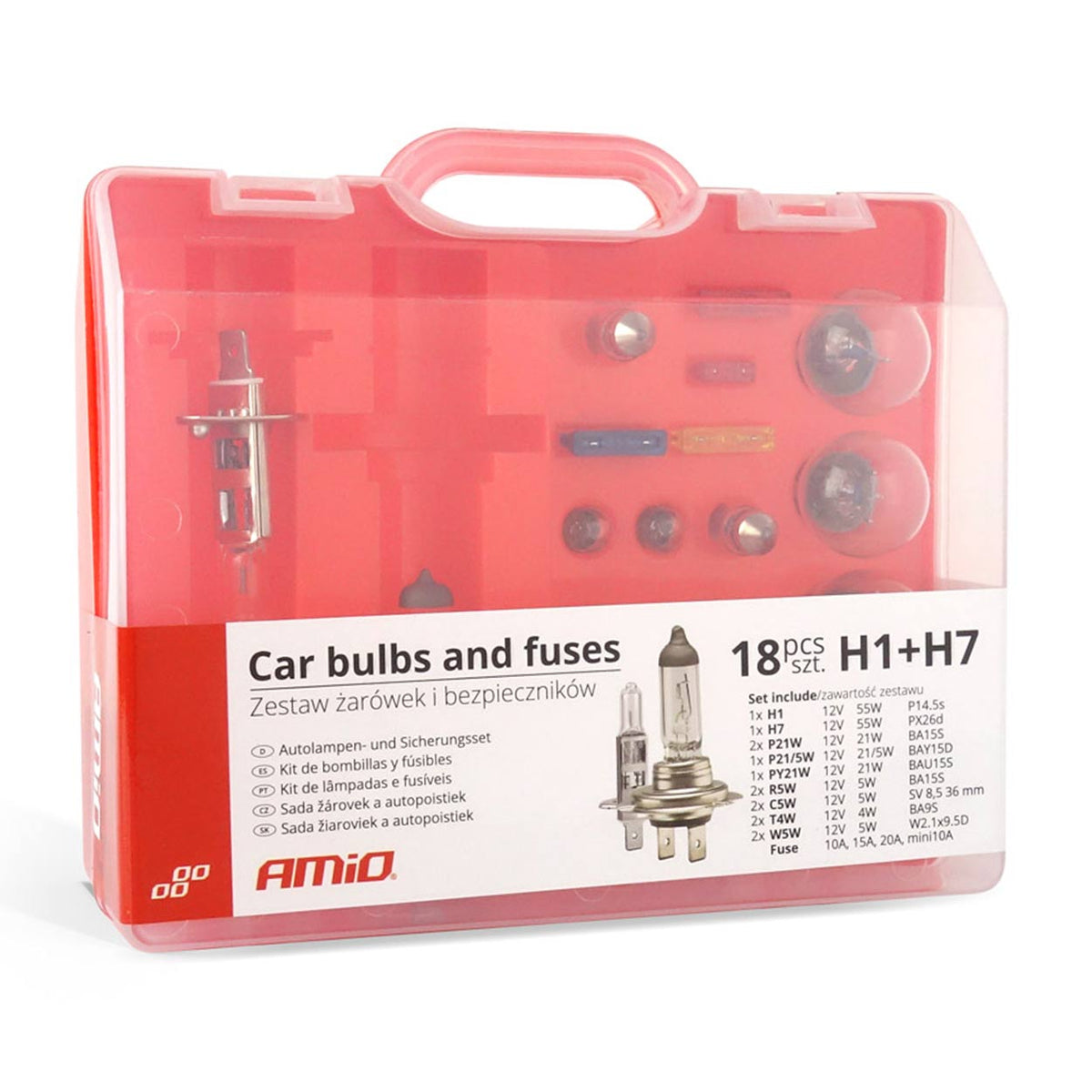 Halogeenset 18-delig (H1+H7) AMiO 01498 – AMiO 01498 – productafbeelding 1