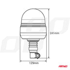 LED Waarschuwingslamp 39 LED flex R65 R10 12V 24V WAR09P AMiO 01501 - AMiO 01501 - afbeelding 5