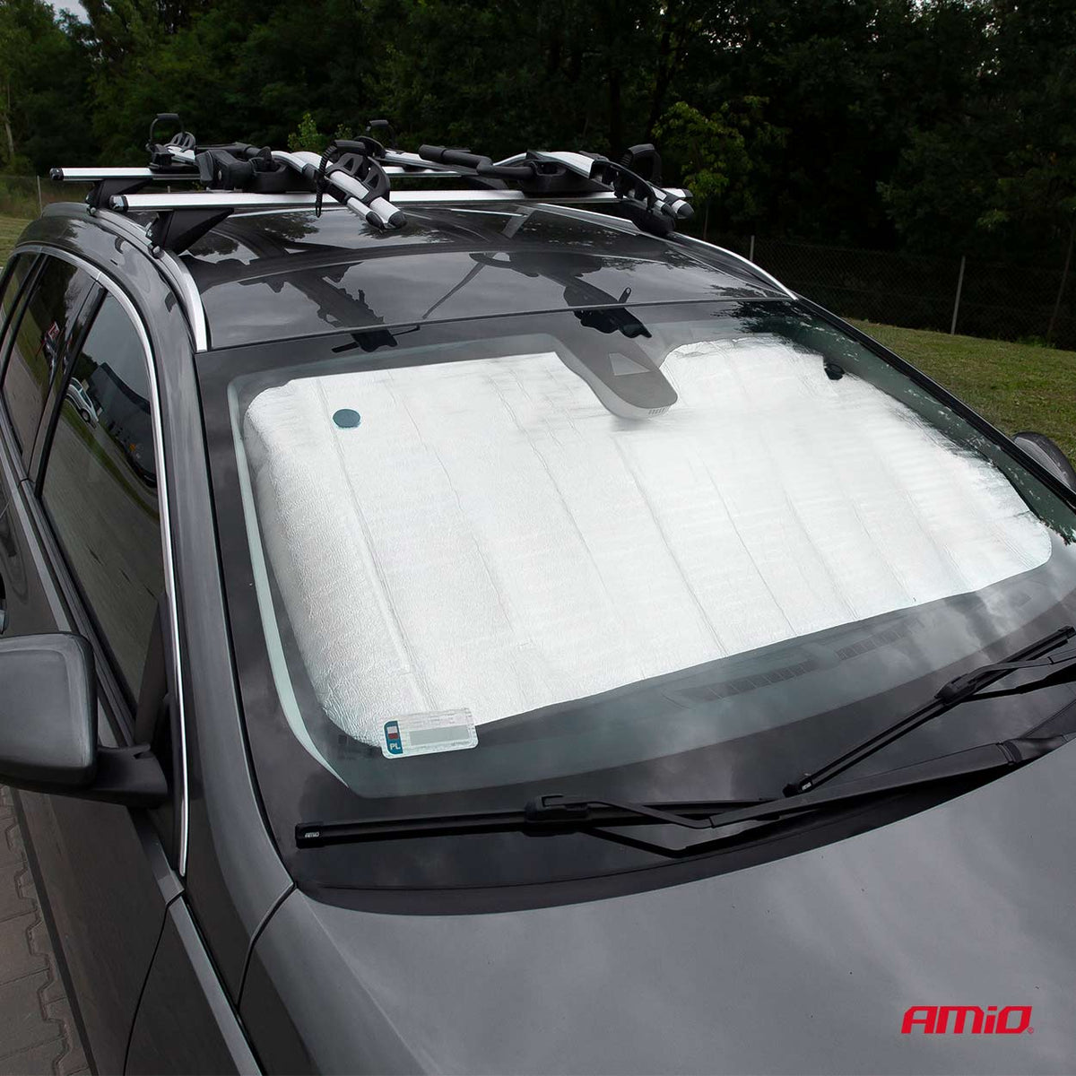 Zonnekap - 145x70 cm - zilver, PE Bubble AMiO 01532 - AMiO 01532 - afbeelding 6
