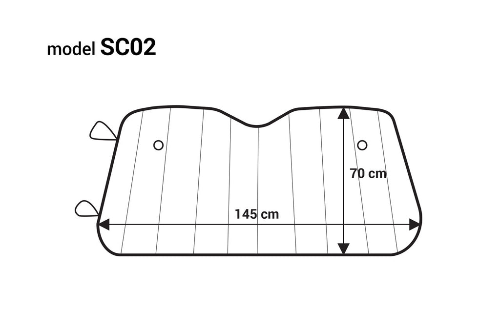 Zonnekap - 145x70 cm - zilver, PE Bubble AMiO 01532 - AMiO 01532 - afbeelding 8
