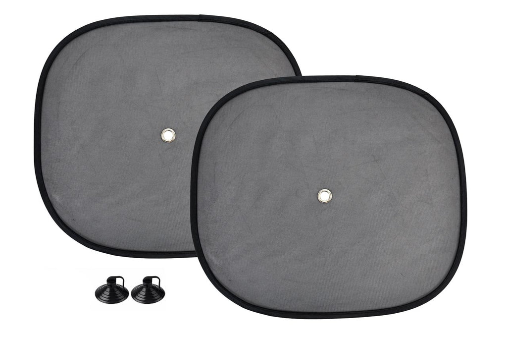 Zonwering 44x38cm, 2 stuks, zwart, nylon mesh AMiO 01537 - AMiO 01537 - afbeelding 2