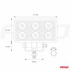 Werklamp AWL02 6 LED FLAT 9-60V AMiO 01613 - AMiO 01613 - afbeelding 10