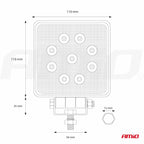 Werklamp AWL03 9 LED FLOOD 9-60V AMiO 01614 - AMiO 01614 - afbeelding 10