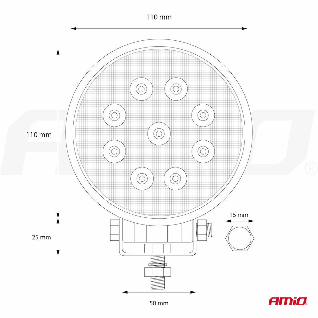 Werklamp AWL04 9 LED FLOOD 9-60V AMiO 01615 - AMiO 01615 - afbeelding 10
