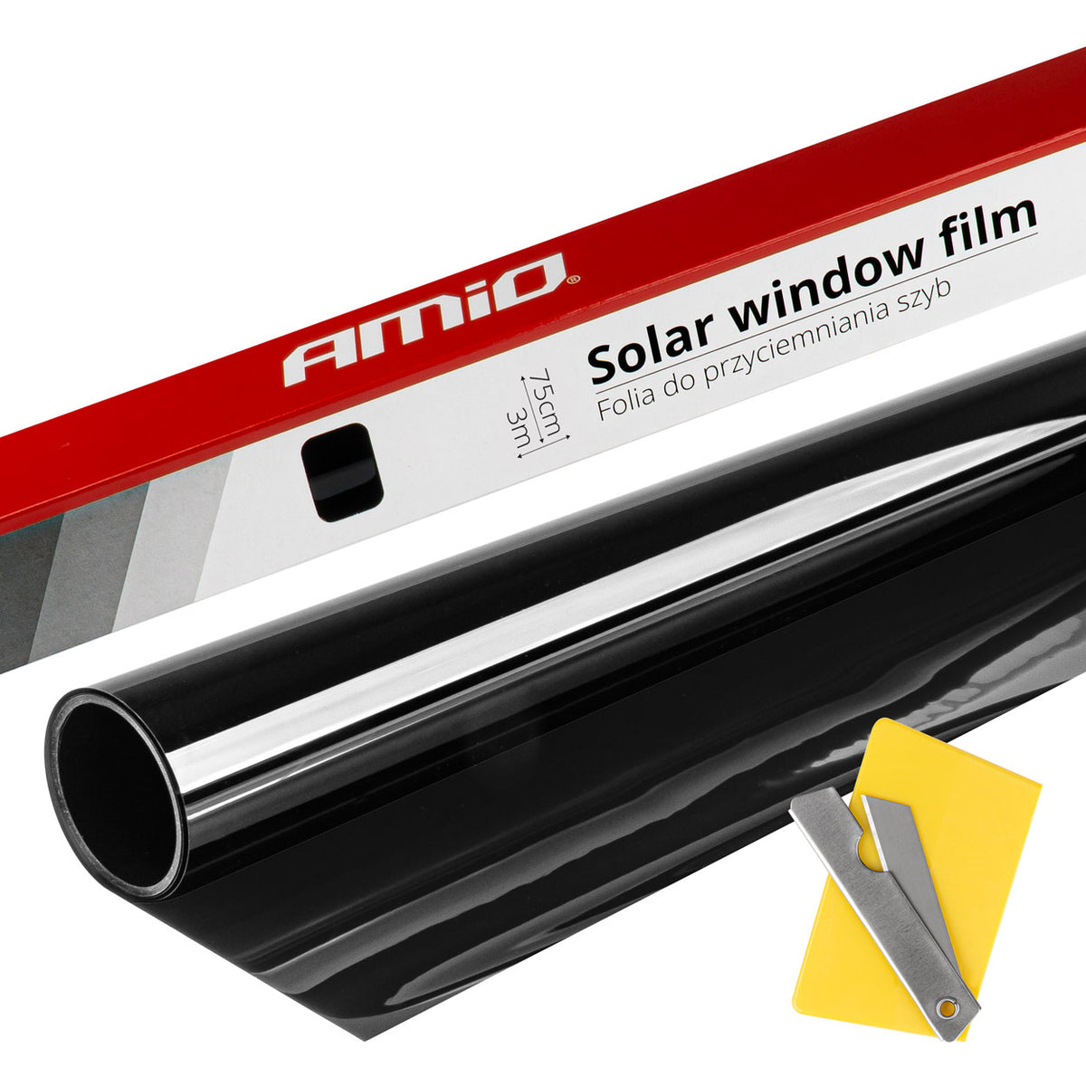 Solar Raamfolie Donker Zwart 0,75x3m (15%) AMiO 01656 - AMiO 01656 - afbeelding 1