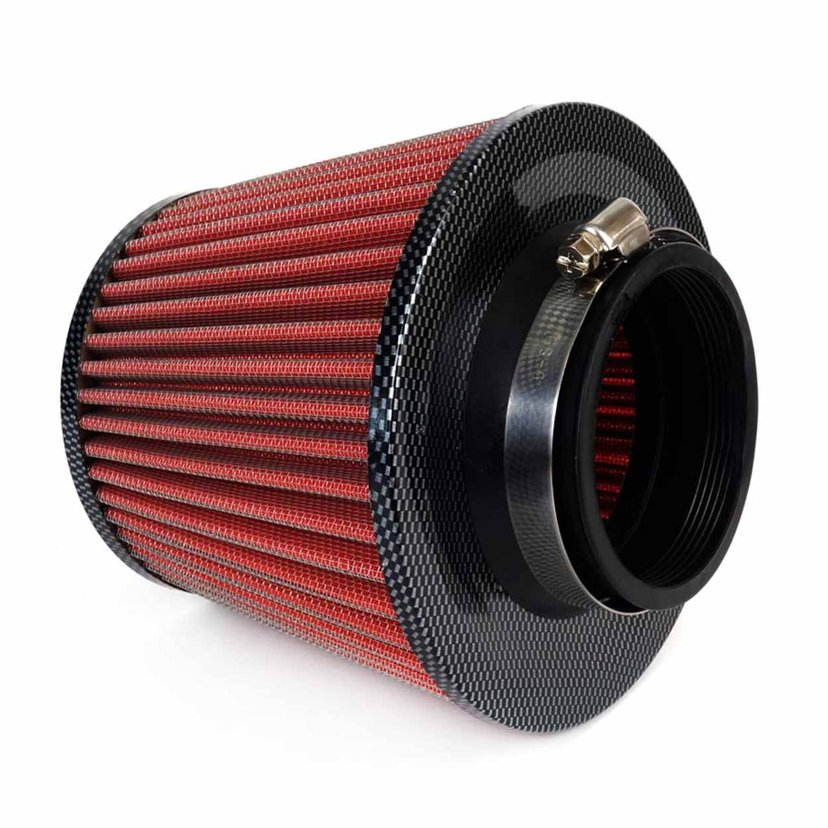 Car Air Conical Filter rood/carbon, universeel, 3 montageadapters AMiO 01713 - AMiO 01713 - afbeelding 2