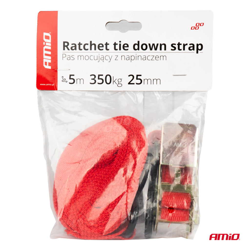 Bevestigingsband met ratel 350kg 25mm 5m BELT-01 AMiO 01723 - AMiO 01723 - afbeelding 9