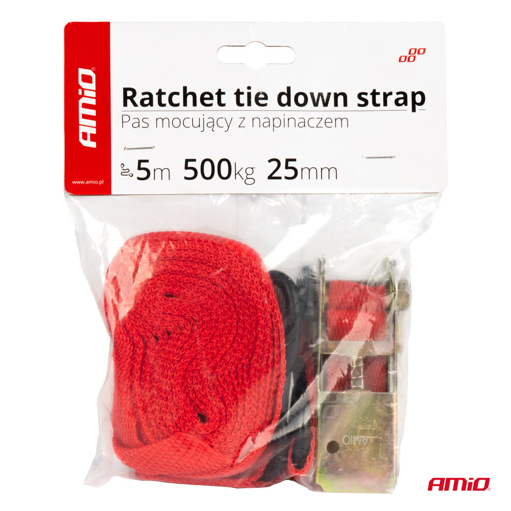 Bevestigingsband met ratel 500kg 25mm 5m BELT-02 AMiO 01724 - AMiO 01724 - afbeelding 9
