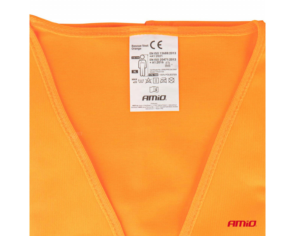 Veiligheidsvest oranje met certificaat