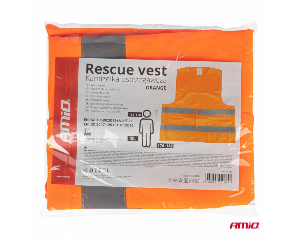 Veiligheidsvest oranje met certificaat