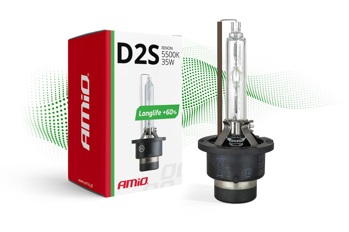 Xenon lamp D2S 5500K AMiO LANGE LEVENSDUUR 01974 - AMiO 01974 - afbeelding 1