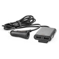 Telefoonoplader voor-achter met verlengsnoer 4 USB AMiO 01986 - AMiO 01986 - afbeelding 1