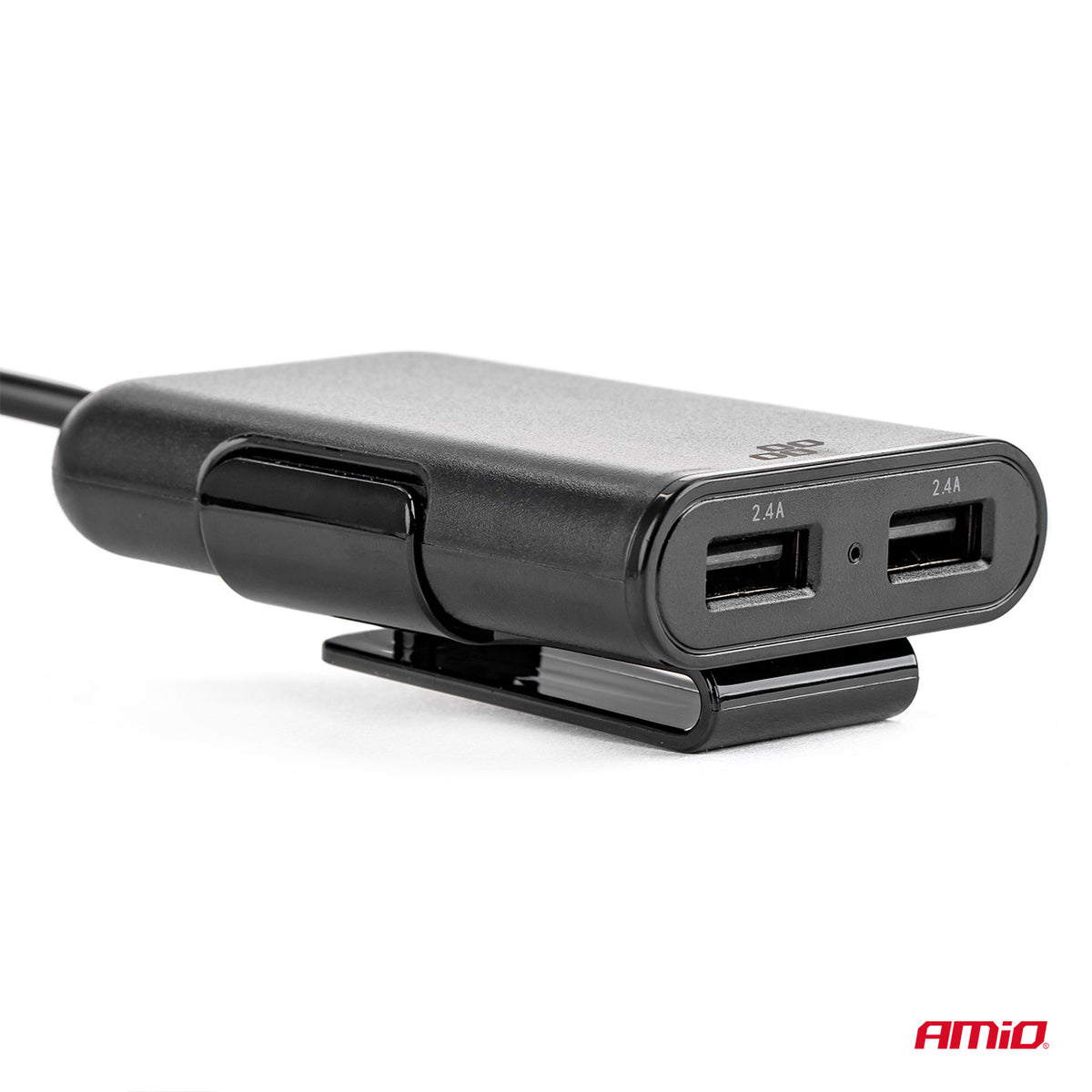 Telefoonoplader voor-achter met verlengsnoer 4 USB AMiO 01986 - AMiO 01986 - afbeelding 3