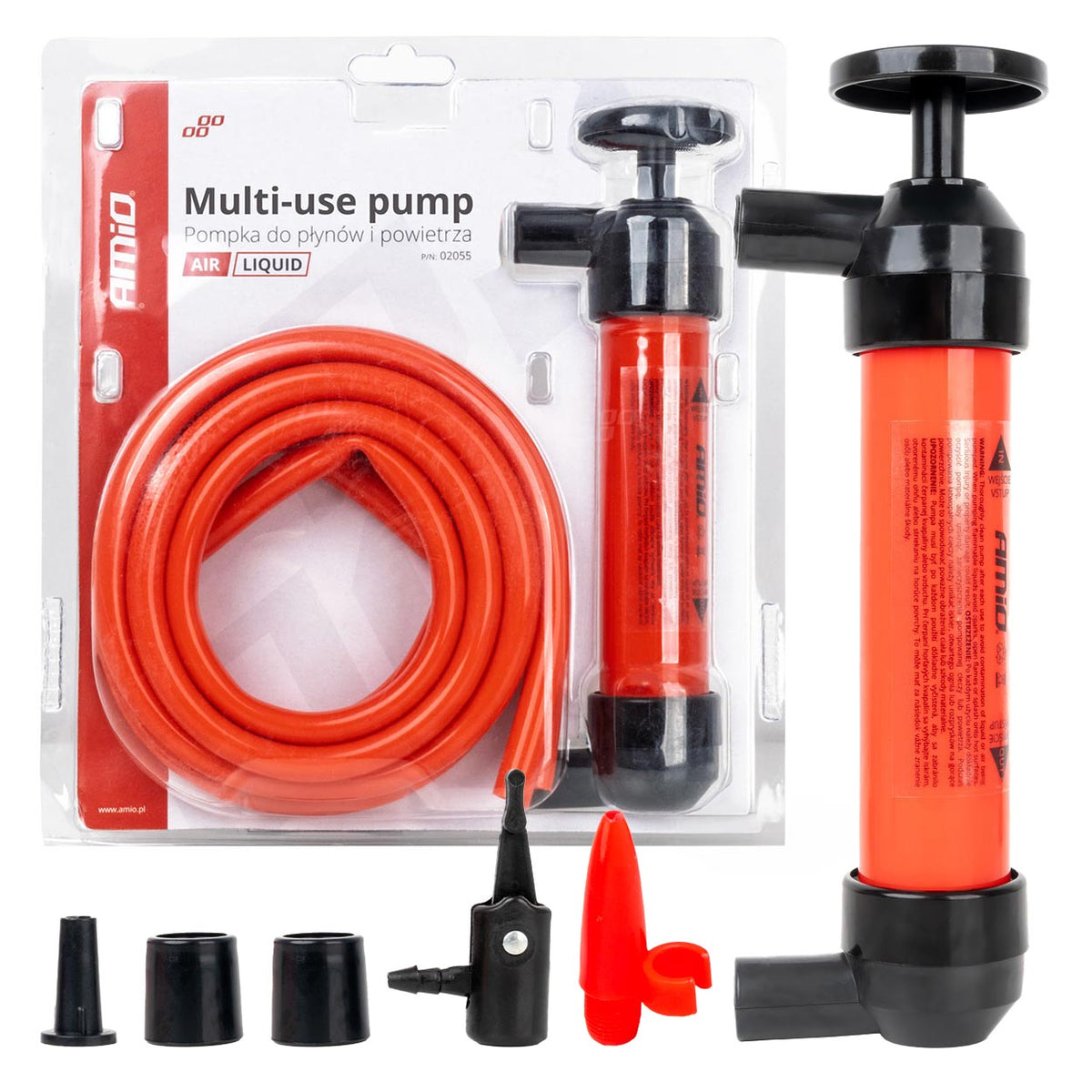 Lucht- en oliehandpomp 3 in 1 AMiO 02055 - AMiO 02055 - afbeelding 1