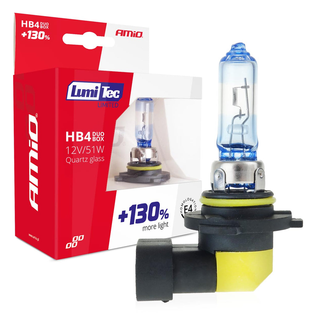 Zarówki halogenowe HB4 12V 51W LumiTec LIMITED +130% DUO AMiO 02104 - AMiO 02104 - afbeelding 1