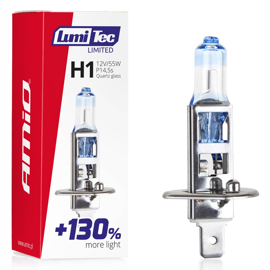 Halogeenlamp H1 12V 55W LumiTec LIMITED +130% AMiO 02130 - AMiO 02130 - afbeelding 3