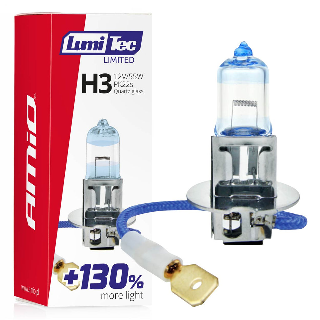 Halogeenlamp H3 12V 55W LumiTec LIMITED +130% AMiO 02131 - AMiO 02131 - afbeelding 3
