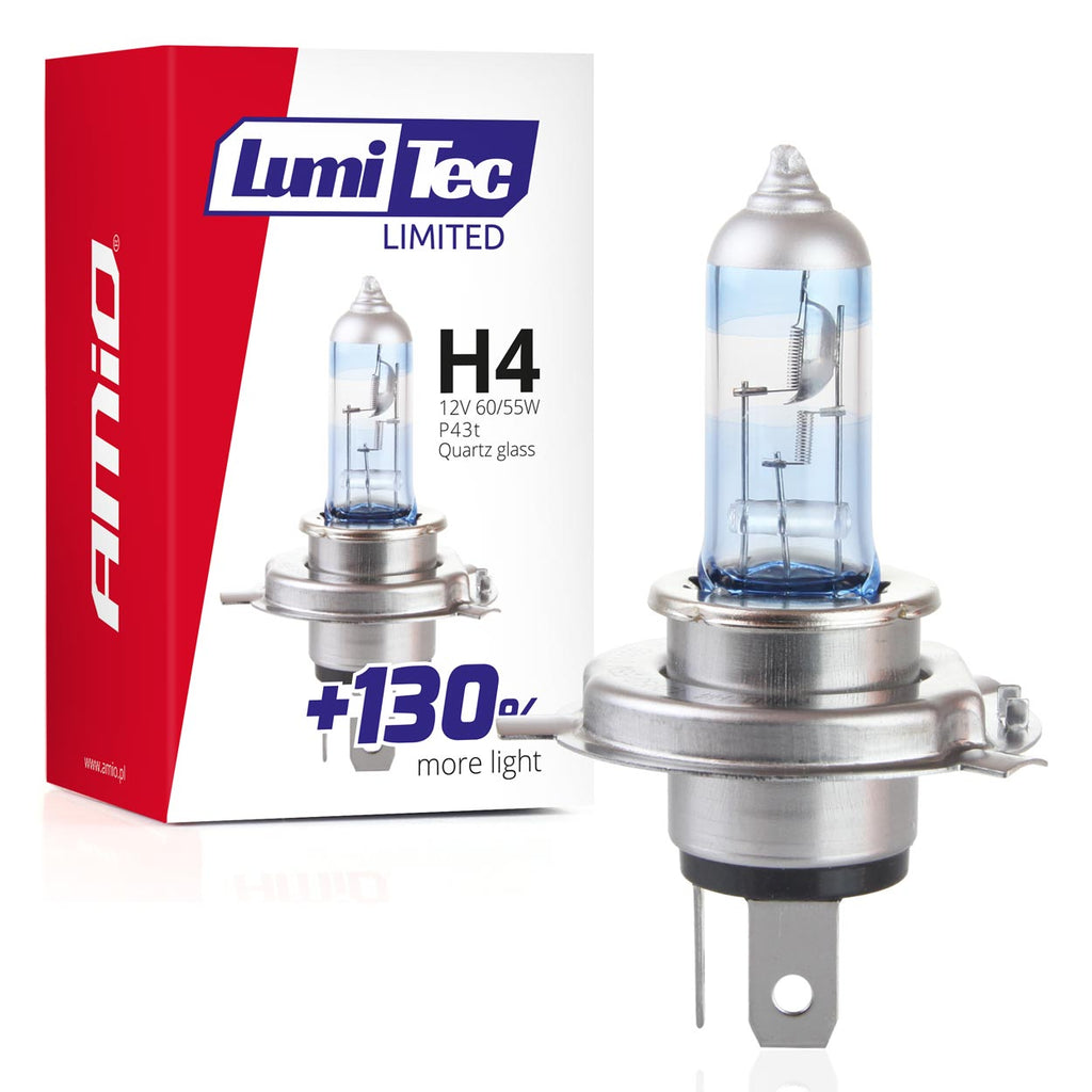 Halogeenlamp H4 12V 60/55W LumiTec LIMITED +130% AMiO 02132 - AMiO 02132 - afbeelding 1
